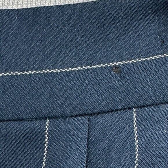VTG Anne Klein Wool Pencil Skirt 10 Blue Pin Stripe Career Preppy Academia USA - Picture 7 of 14